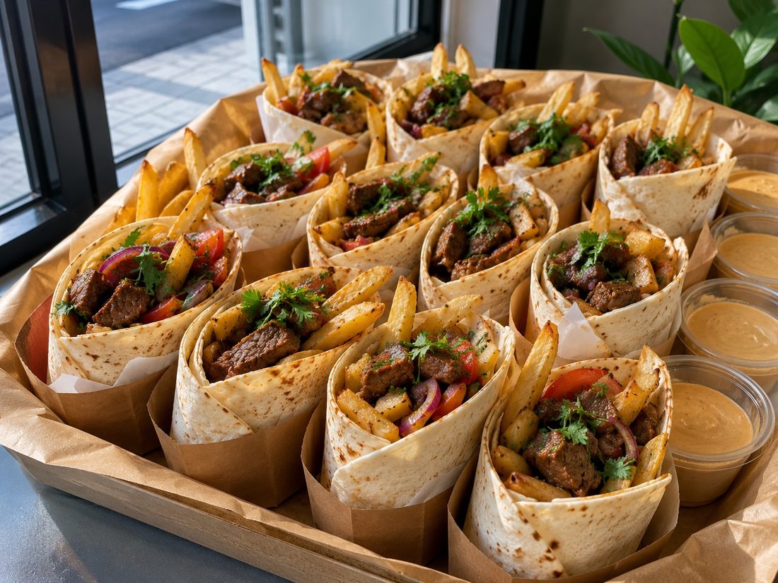 Wrap med lomo saltado