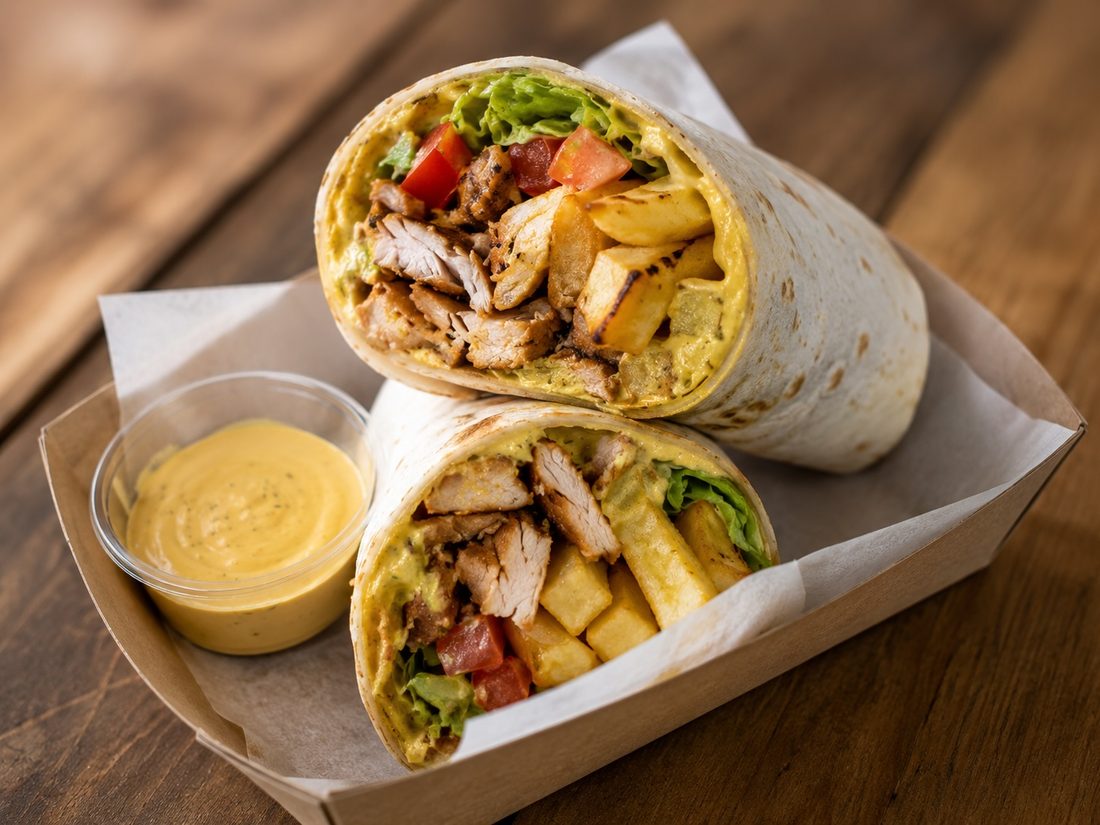 Wrap med pollo a la brasa